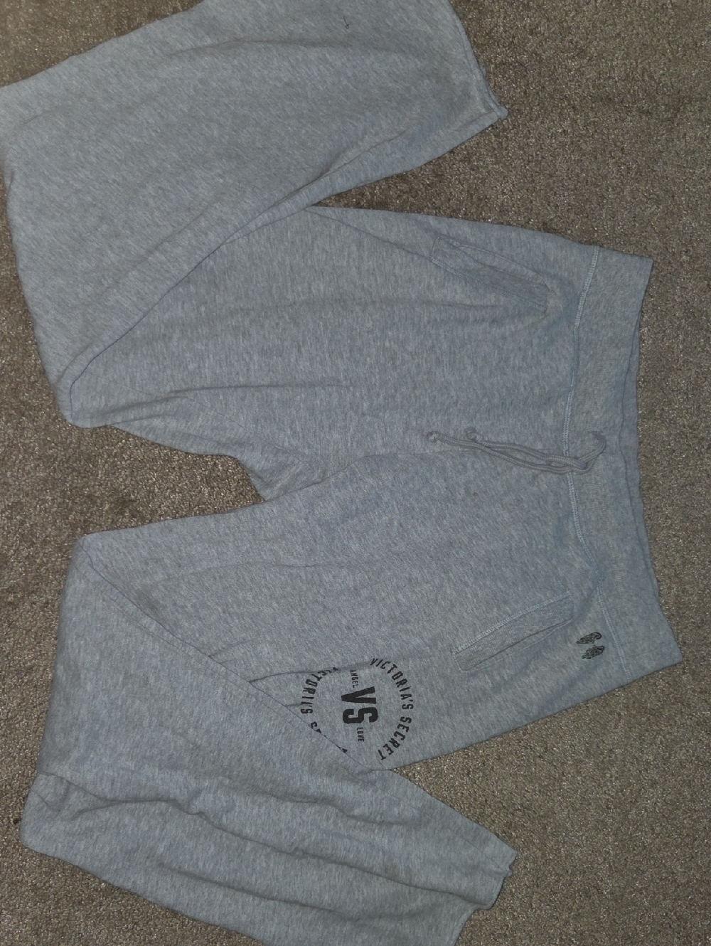 Victoria's Secret Light Grey Logo Joggers